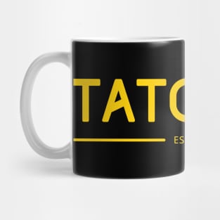 TATOOINE yellow text Mug